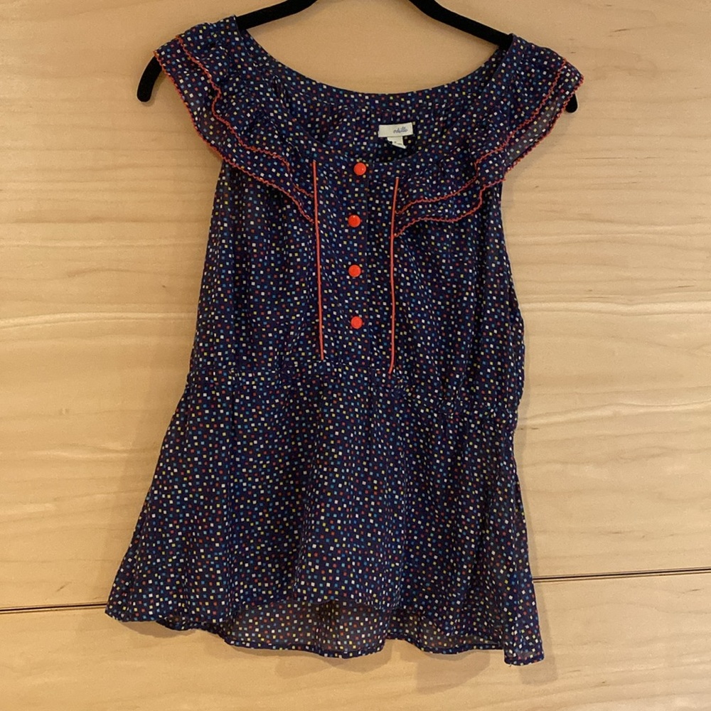 Anthropologie sleeveless top by Odille size 4